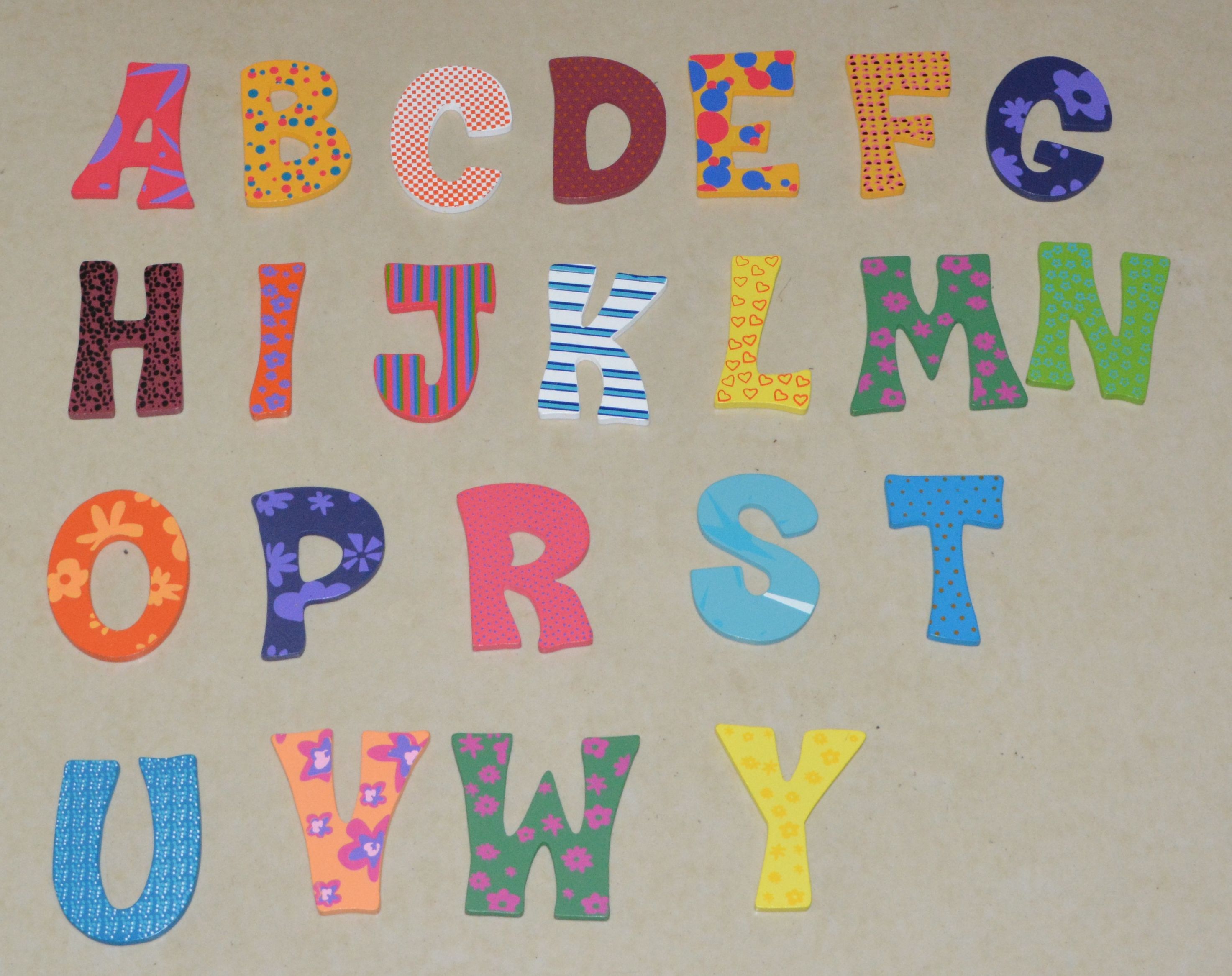 #82068 Colorful Wooden Letters Made of MDF Used for Kids & Home Decroation