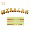#80095 Wooden Train Alphabets - Plain Wooden Letters Made of Solid Wood Used for Home Decroation